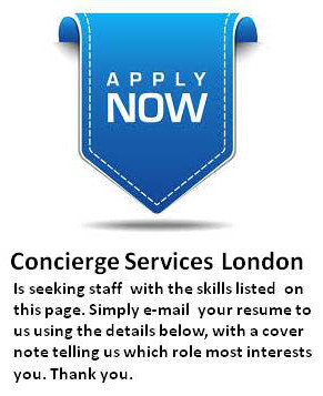 Apply to Concierge Services London online